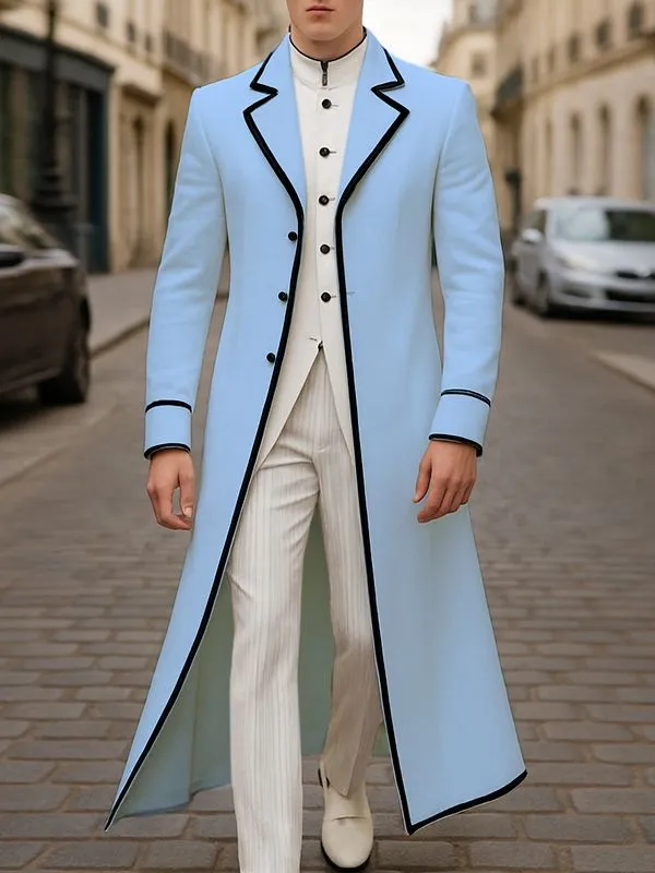 Men's Colorblock Bold Outline Trench Coat SKUL28403 sold by Incerunmen