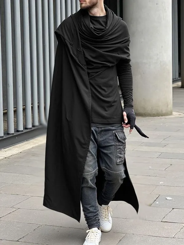 Men's Solid Pleated Flap Long Sleeve T-Shirt SKUL34186 sold by Incerunmen