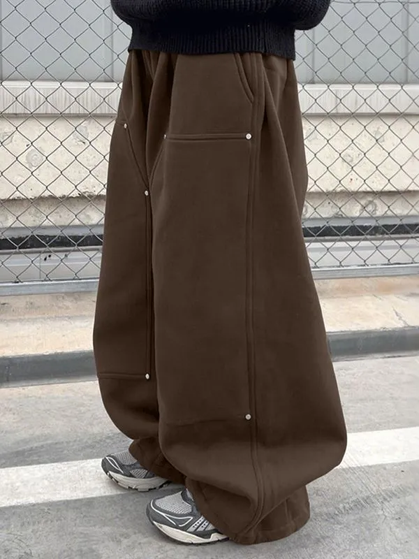 Men's Solid Wide Leg Casual Pant SKUL35277 sold by Incerunmen product image thumbnail 2