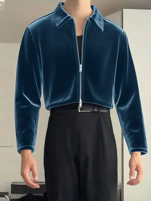 Men's Solid Velvet Long Sleeve Jacket SKUL34123 sold by Incerunmen product image thumbnail 3