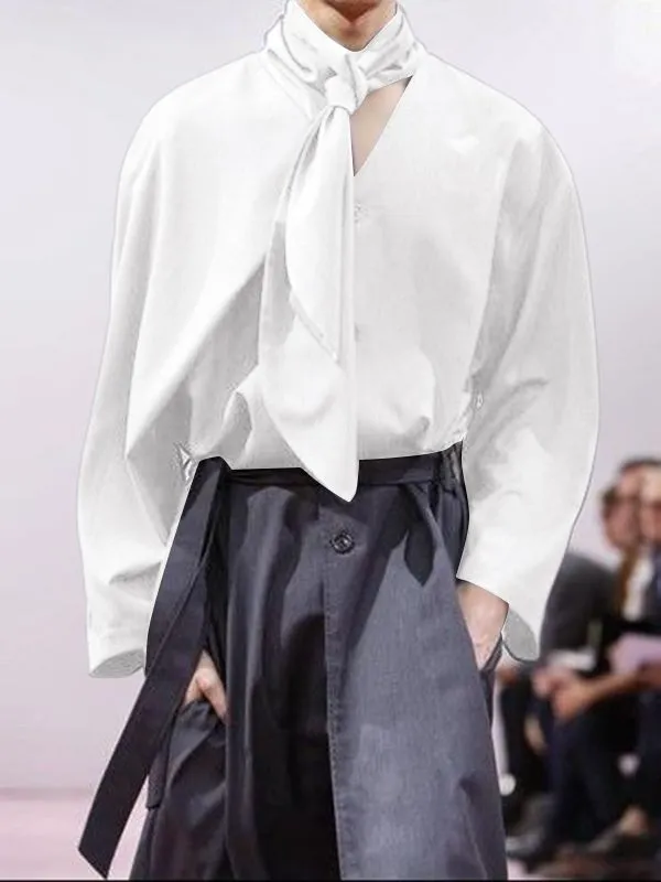 Men's Deconstructed Tie Long Sleeve Shirt SKUL32846 sold by Incerunmen product image thumbnail 2