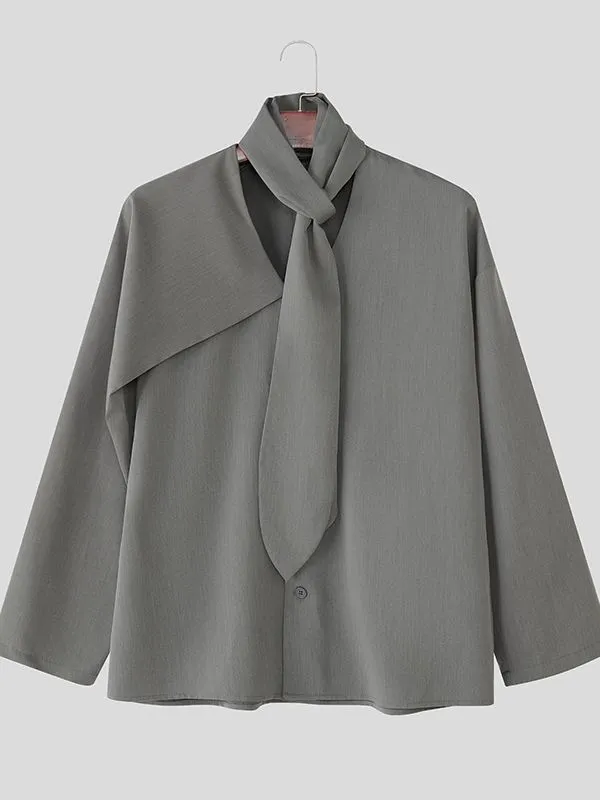 Men's Deconstructed Tie Long Sleeve Shirt SKUL32846 sold by Incerunmen product image thumbnail 4