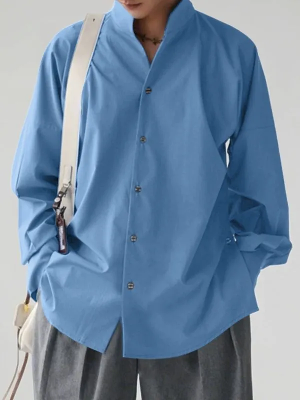 Men's Asymmetrical Waist Stand Collar Long Sleeve Shirt SKUL35137 sold by Incerunmen product image thumbnail 3