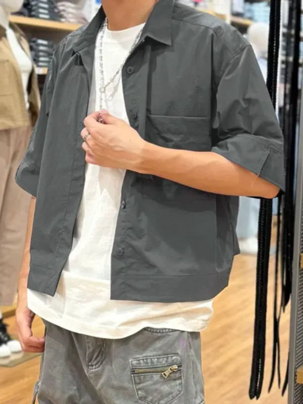 Men's Solid Casual Short Sleeve Shirt SKUL34070 sold by Incerunmen product image thumbnail 2