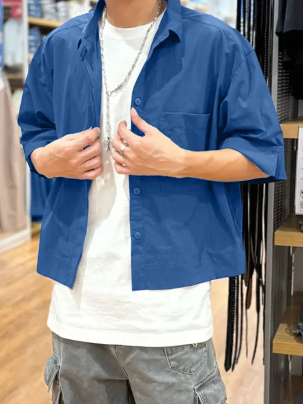 Men's Solid Casual Short Sleeve Shirt SKUL34070 sold by Incerunmen product image thumbnail 3