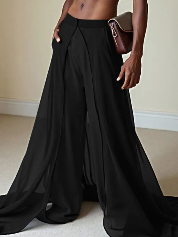 Men's Casual Layered Floor Length Hem Pant SKUL35085 sold by Incerunmen