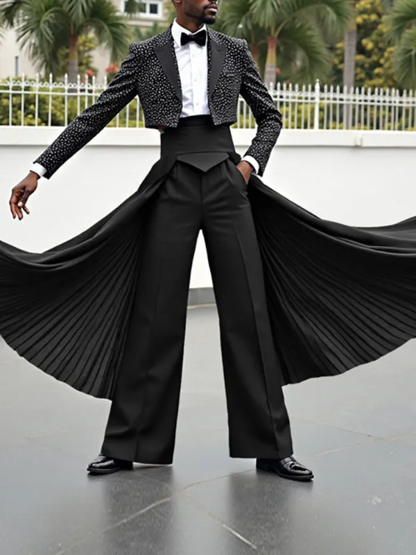 Men's Flap Hem High Waist Casual Pant SKUL27360 sold by Incerunmen