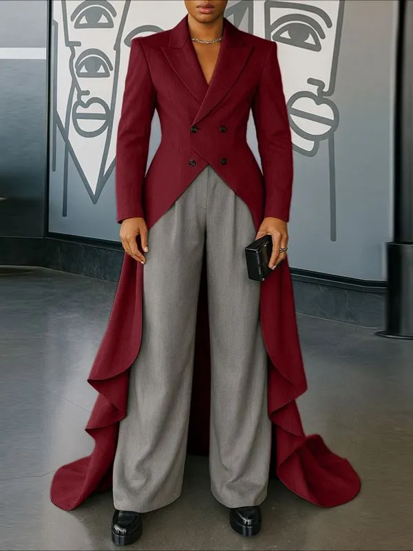 Men's Ruffled Hem Casual Long Sleeve Blazer SKUL32802 sold by Incerunmen