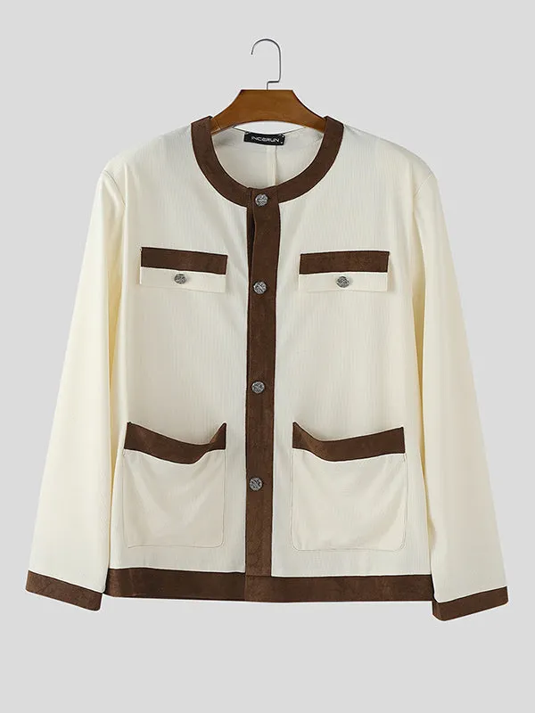 Men's Contrast Edge Casual Long Sleeve Jacket SKUL26067 sold by Incerunmen product image thumbnail 4