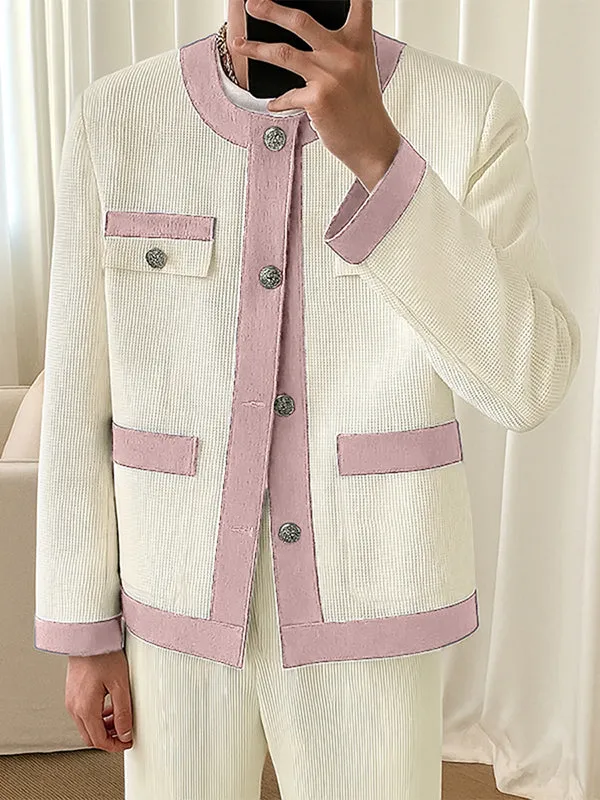 Men's Contrast Edge Casual Long Sleeve Jacket SKUL26067 sold by Incerunmen product image thumbnail 3