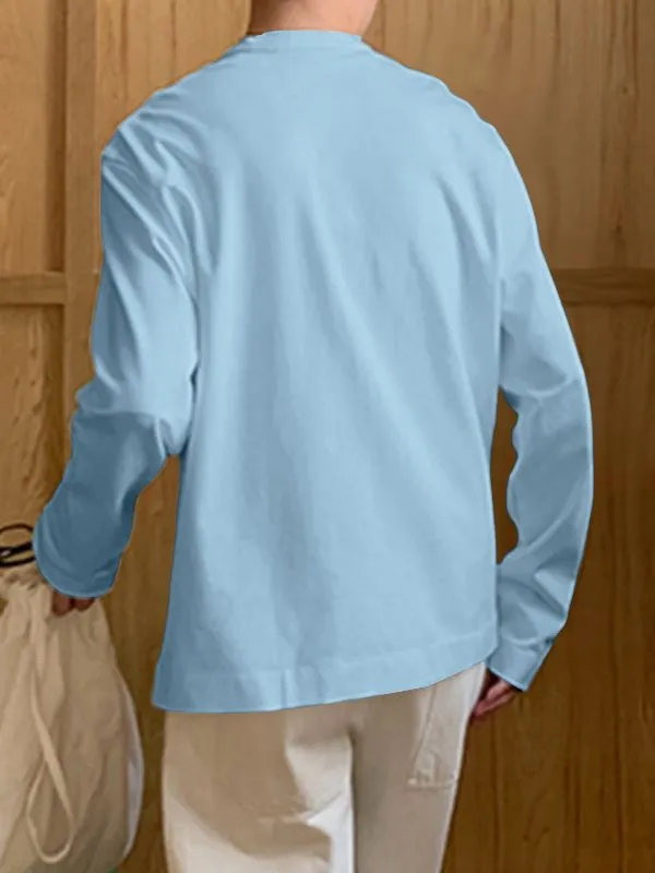 Men's Contrast Pocket Casual Long Sleeve T-Shirt SKUL32973 sold by Incerunmen product image thumbnail 2