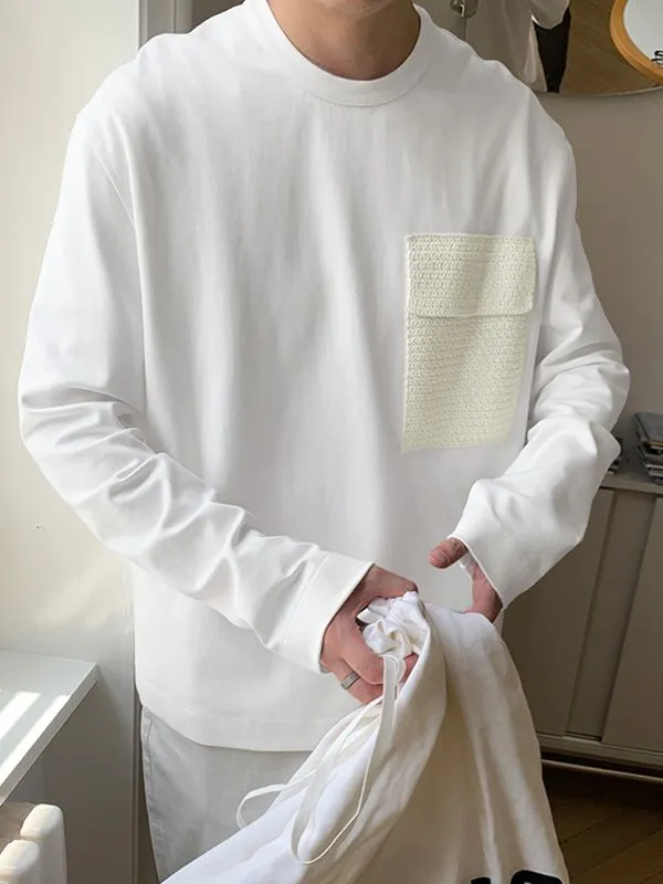 Men's Contrast Pocket Casual Long Sleeve T-Shirt SKUL32973 sold by Incerunmen product image thumbnail 5