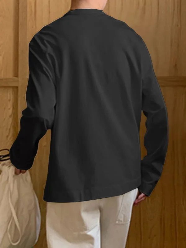 Men's Contrast Pocket Casual Long Sleeve T-Shirt SKUL32973 sold by Incerunmen product image thumbnail 4