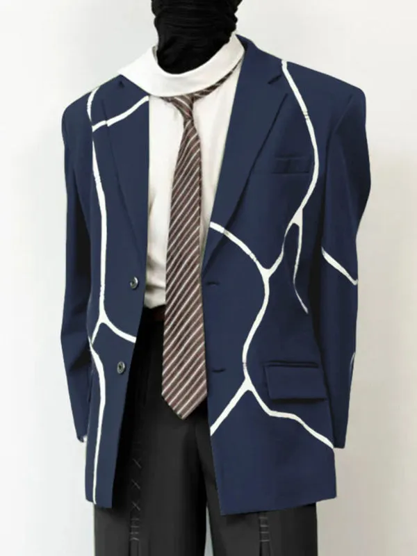 Men's Contrast Stripe Casual Long Sleeve Blazer SKUL28340 sold by Incerunmen product image thumbnail 2