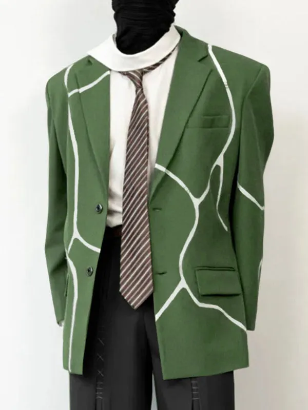 Men's Contrast Stripe Casual Long Sleeve Blazer SKUL28340 sold by Incerunmen