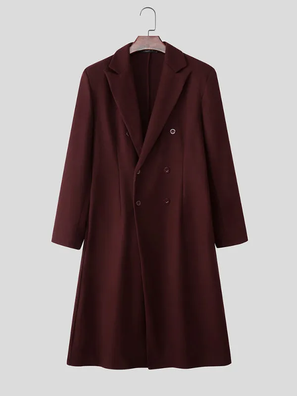 Men's Solid Color Waist-Defined Casual Coat SKUL28389 sold by Incerunmen product image thumbnail 4