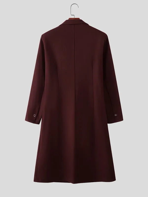 Men's Solid Color Waist-Defined Casual Coat SKUL28389 sold by Incerunmen product image thumbnail 5