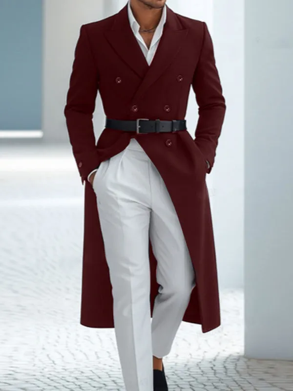 Men's Solid Color Waist-Defined Casual Coat SKUL28389 sold by Incerunmen product image thumbnail 2