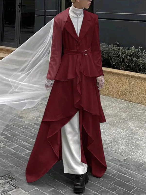 Men's Ruffled Patchwork Casual Long Sleeve Blazer SKUL29594 sold by Incerunmen product image thumbnail 4