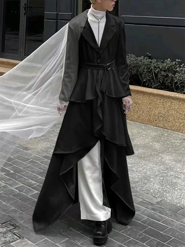 Men's Ruffled Patchwork Casual Long Sleeve Blazer SKUL29594 sold by Incerunmen product image thumbnail 2