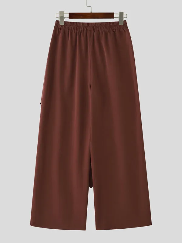 Men's Solid Color Layered Casual Pant SKUL29788 sold by Incerunmen product image thumbnail 5