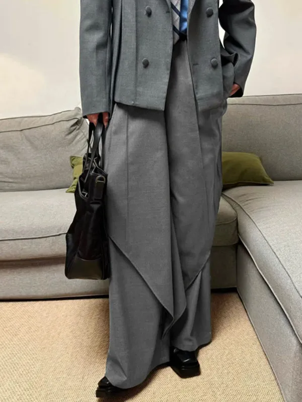 Men's Solid Color Layered Casual Pant SKUL29788 sold by Incerunmen