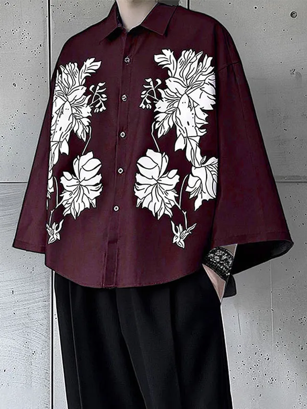 Men's Floral Print Loose Casual Shirt SKUL26091 sold by Incerunmen product image thumbnail 3
