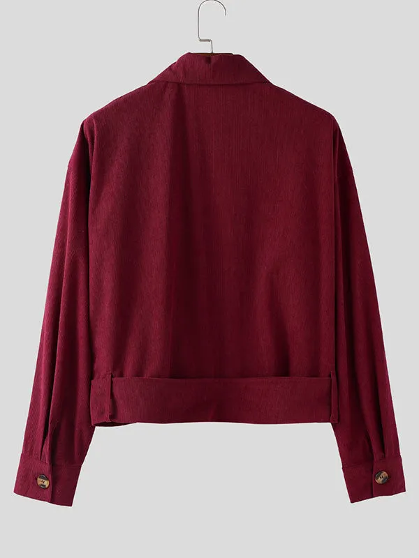 Men's Solid Color Textured Long Sleeve Jacket SKUL28412 sold by Incerunmen product image thumbnail 5