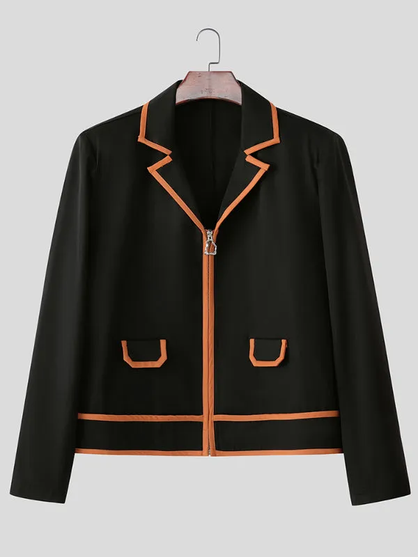 Men's Contrast Edge Casual Long Sleeve Jacket SKUL26089 sold by Incerunmen product image thumbnail 4