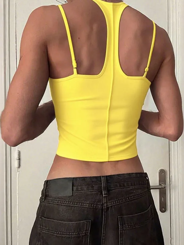 Men's Solid Color Casual Cropped Tank SKUL22292 sold by Incerunmen product image thumbnail 4