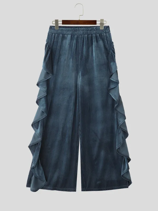 Men's Ruffled Patchwork Casual Pant SKUL29718 sold by Incerunmen product image thumbnail 4