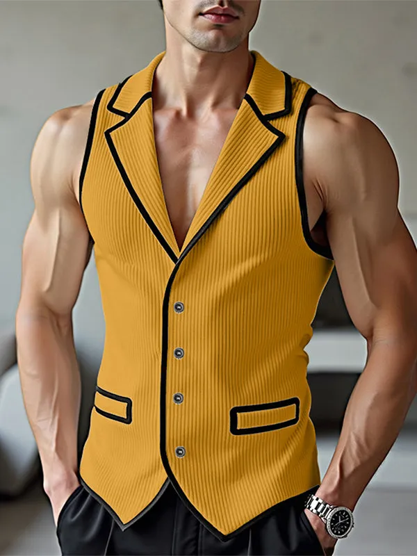 Men's Bold Striped Contrast Casual Waistcoat SKUL31255 sold by Incerunmen product image thumbnail 5