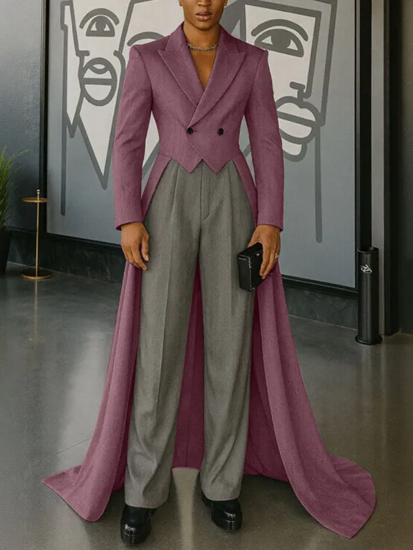 Men's Solid Color Long Hem Casual Long Sleeve Blazer SKUL31841 sold by Incerunmen product image thumbnail 3