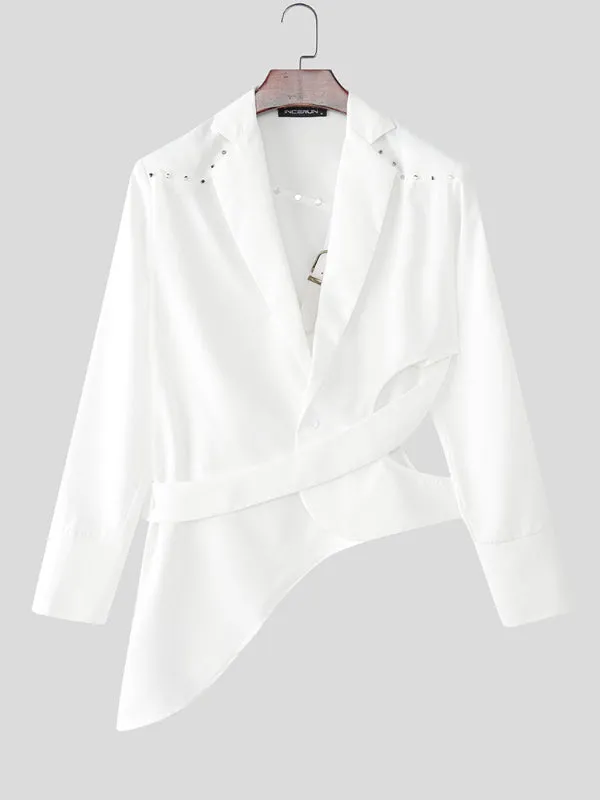 Men's Irregular Hollow Out Casual Long Sleeve Blazer SKUL22299 sold by Incerunmen product image thumbnail 4