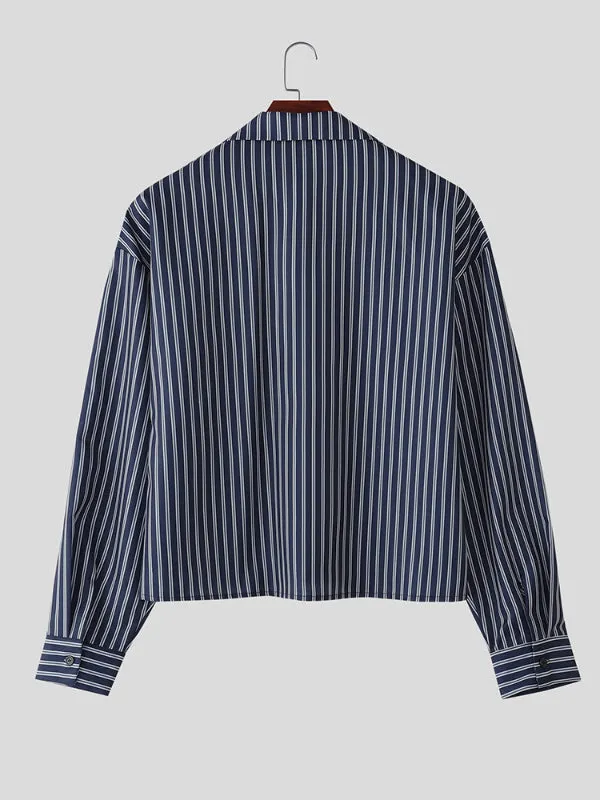 Men's Striped Colorblock Long Sleeve Shirt SKUL28331 sold by Incerunmen product image thumbnail 5