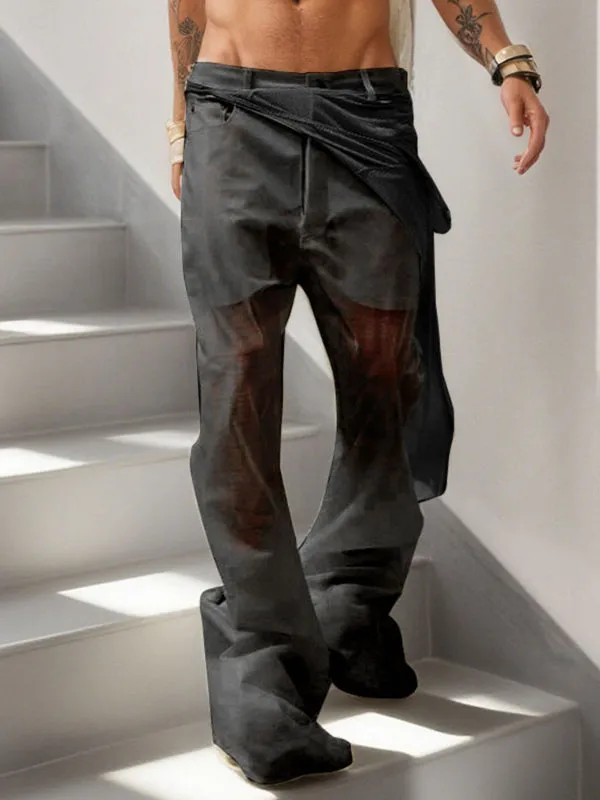 Men's Sheer Mesh Patchwork Casual Pant SKUL27435 sold by Incerunmen product image thumbnail 2