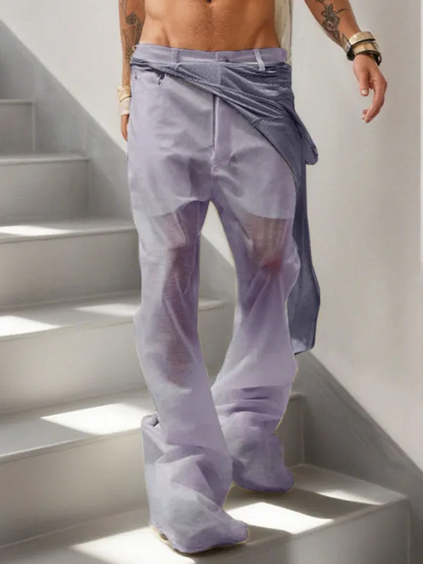 Men's Sheer Mesh Patchwork Casual Pant SKUL27435 sold by Incerunmen product image thumbnail 3