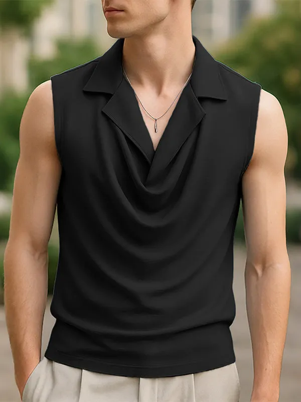 Men's Solid Cowl Neck Casual Tank SKUL29761 sold by Incerunmen