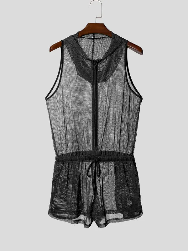 Men's Solid Sheer Mesh Bodysuit SKUL19021 sold by Incerunmen product image thumbnail 3
