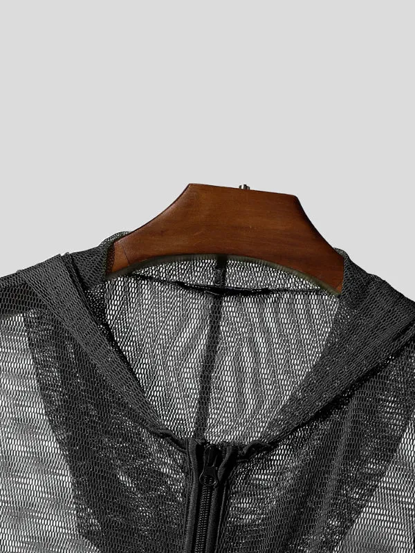 Men's Solid Sheer Mesh Bodysuit SKUL19021 sold by Incerunmen product image thumbnail 4