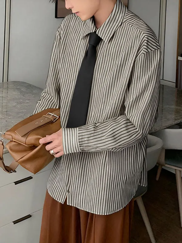 Men's Stripe Tie Long Sleeve Shirt SKUL30528 sold by Incerunmen product image thumbnail 4