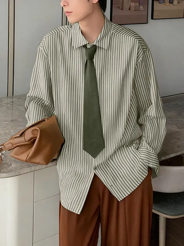 Men's Stripe Tie Long Sleeve Shirt SKUL30528 sold by Incerunmen product image thumbnail 5