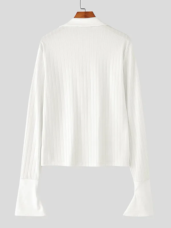 Men's Solid Textured Flared Long Sleeve Cardigan SKUL27437 sold by Incerunmen product image thumbnail 5