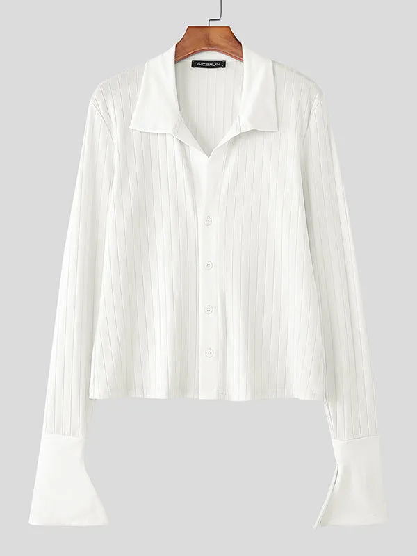 Men's Solid Textured Flared Long Sleeve Cardigan SKUL27437 sold by Incerunmen product image thumbnail 4