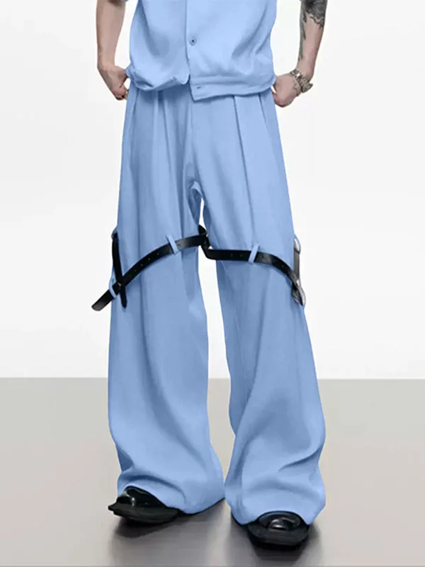 Men's Belt Patchwork Casual Pant SKUL28167 sold by Incerunmen