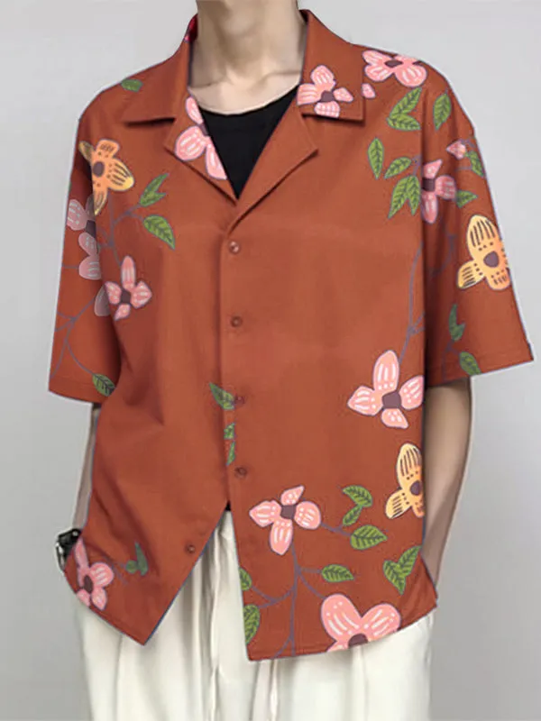 Men's Floral Print Short Sleeve Shirt SKUL17944 sold by Incerunmen product image thumbnail 2