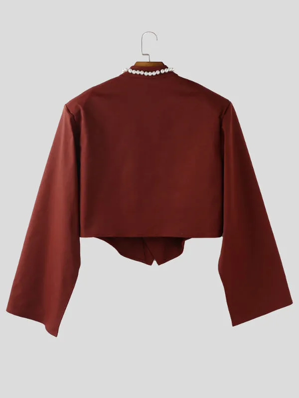 Men's Solid Color Split Long Sleeve Jacket SKUL29618 sold by Incerunmen product image thumbnail 5