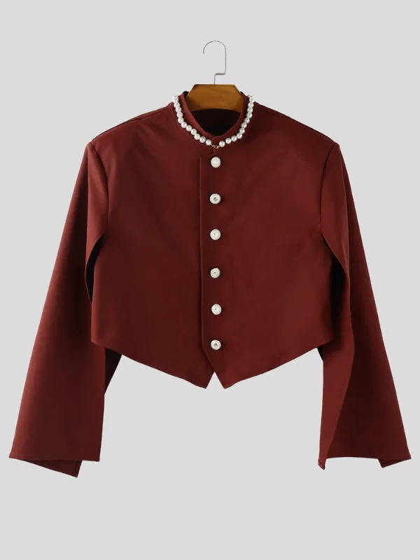 Men's Solid Color Split Long Sleeve Jacket SKUL29618 sold by Incerunmen product image thumbnail 4