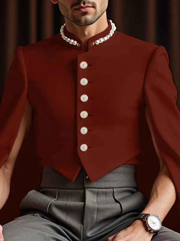 Men's Solid Color Split Long Sleeve Jacket SKUL29618 sold by Incerunmen product image thumbnail 3