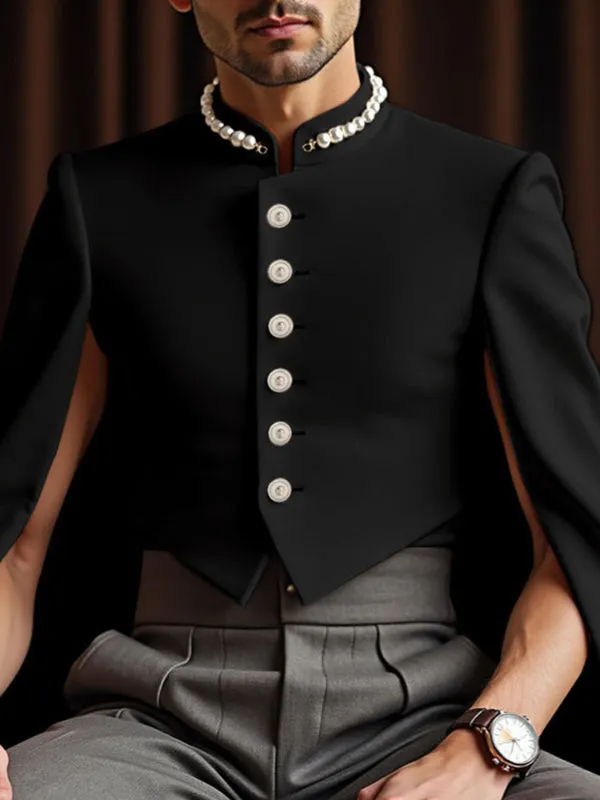 Men's Solid Color Split Long Sleeve Jacket SKUL29618 sold by Incerunmen product image thumbnail 2